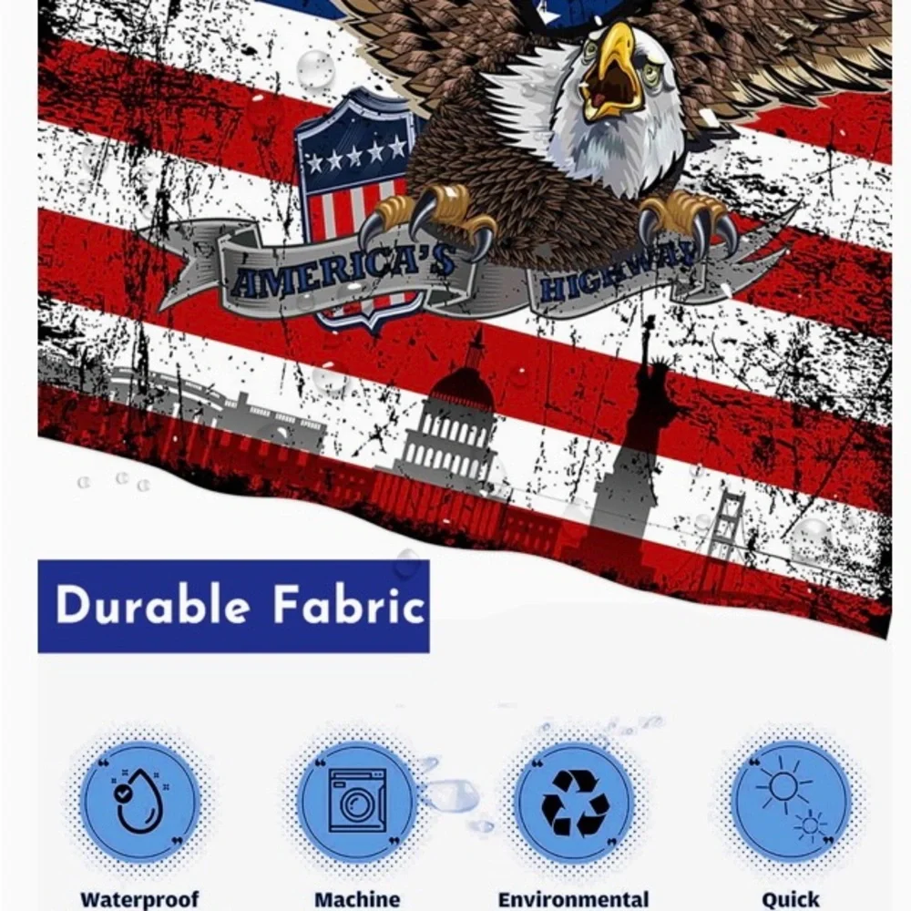 🇺🇸🦅Patriotic 4th of July🦅🇺🇸Shower Curtain/Backdrop 🎇NWT🎇